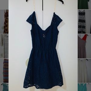 Navy Blue Laced Dress